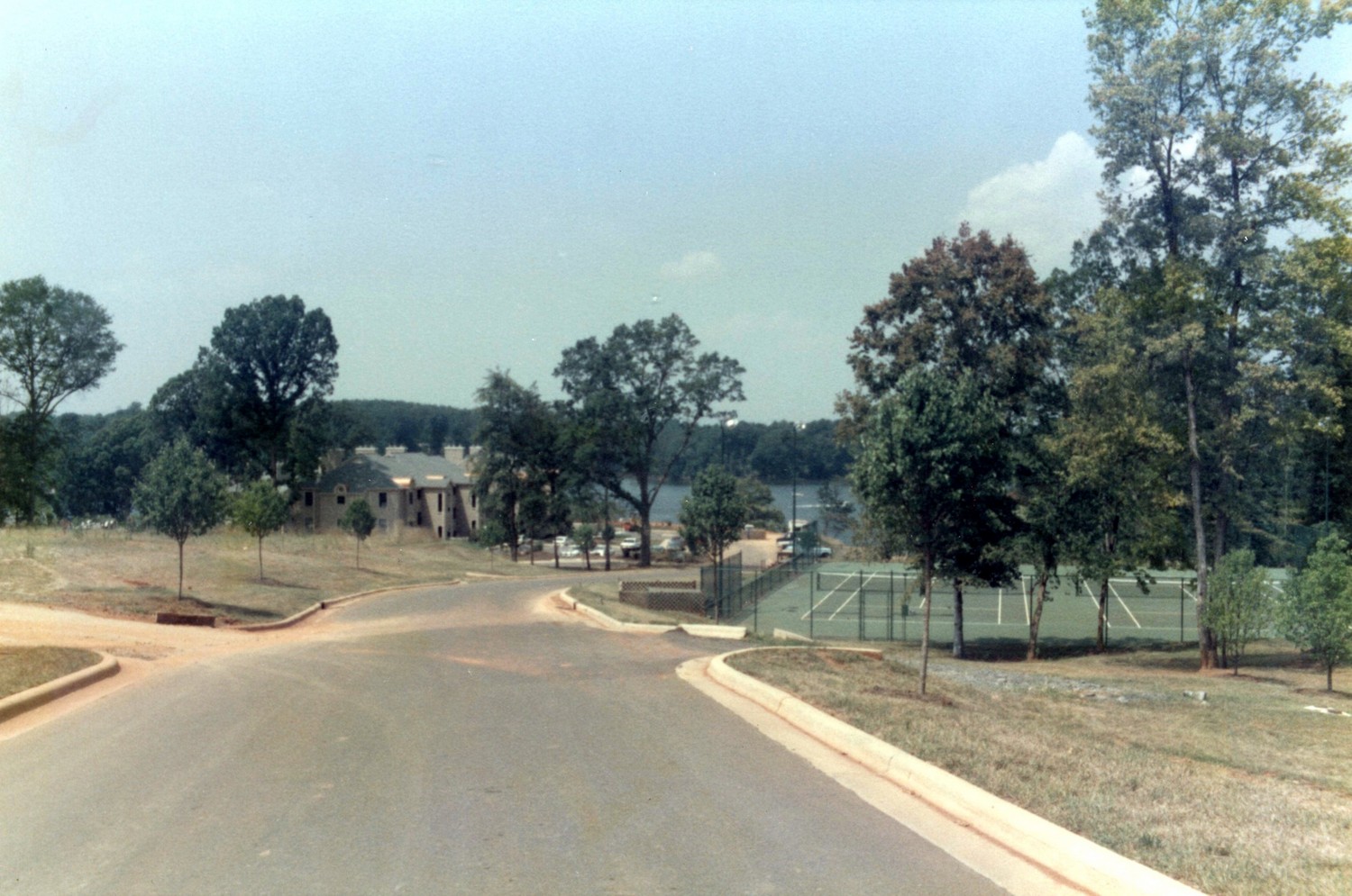 driveway with tennis court in 1987